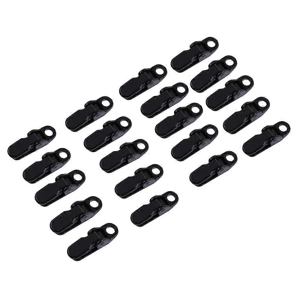 20 Pcs Black Tent Clips, Ideal for Outdoor Camping