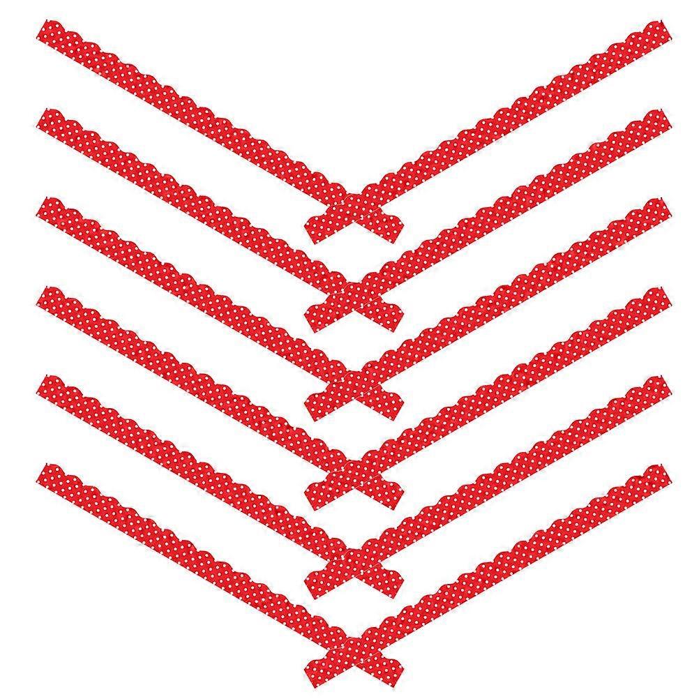 12PCS Magnetic Border Trim for Bulletin Boards, Decorative DIY Red Magnetic Edges for Classrooms and Offices, Easy Install Wall Decor Accessory