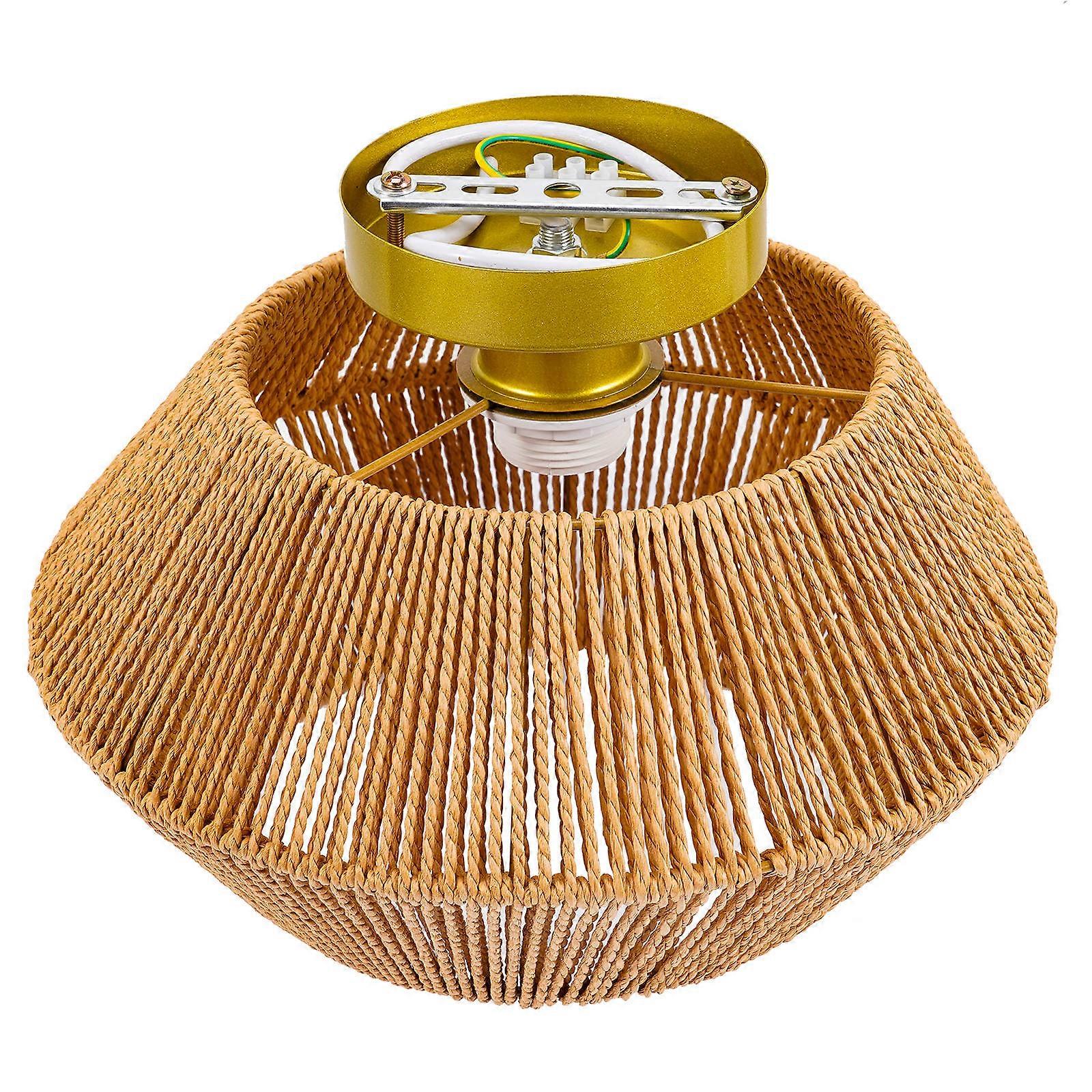 Hand Woven Bamboo Ceiling Light For Bedroom Illumination Decorative Lighting 1Pack