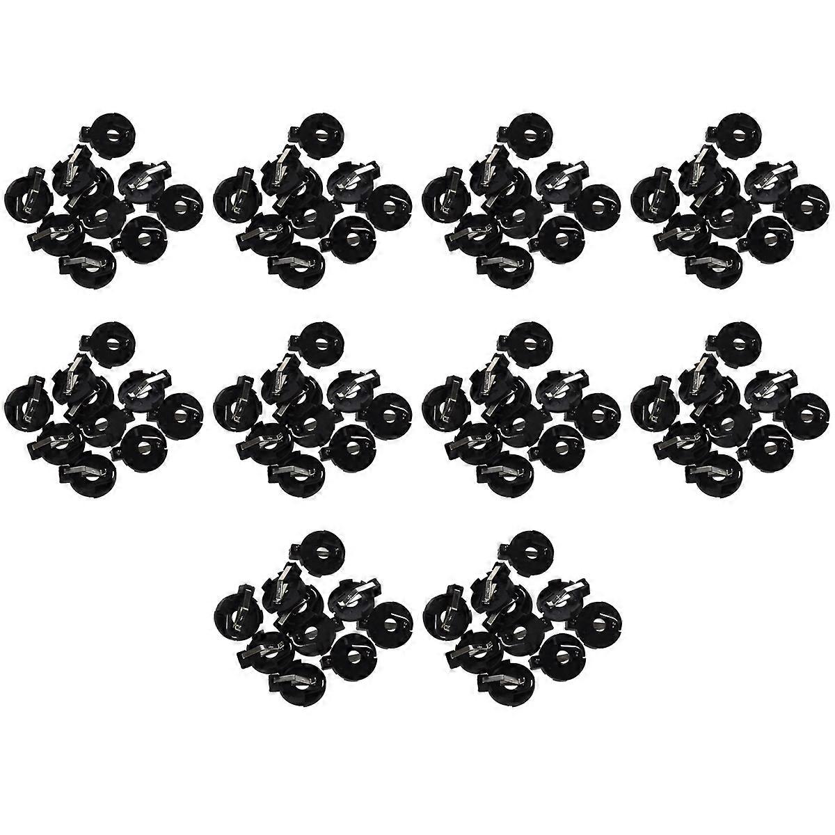 CR2016 2025 2032 Coin Cell Button Battery Holder Socket Black 10 Pcs