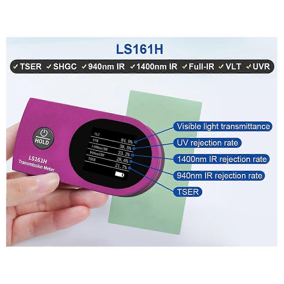 Window Tint Meter TSER Tester UV IR VLT Solar Film Transmission Meter Tint Film Tester