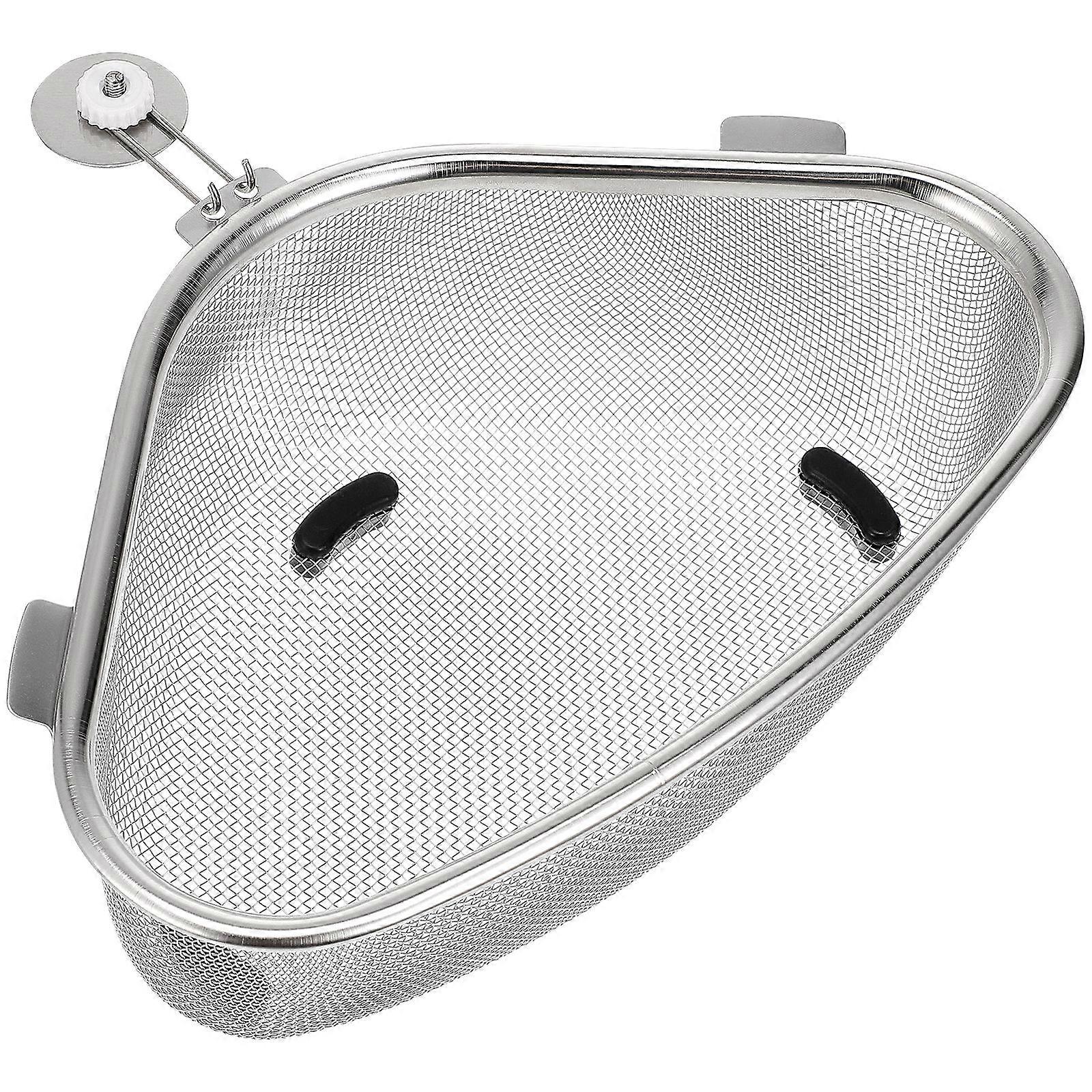 Triangle Corner Strainer Triangular Sink Drain Shelf Corner Sink Strainer Basket