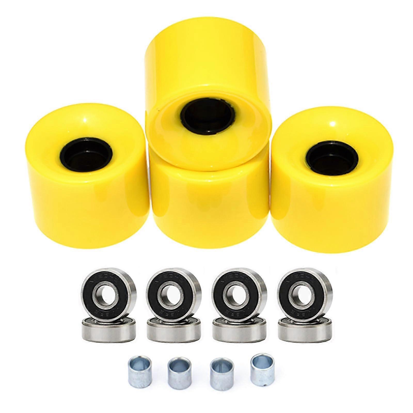 Set of 4 longboard wheels for skateboards, wheel replacement for skateboards, longboards