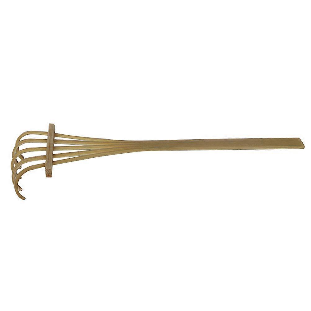 Bamboo rake for Sand Table Use Khaki Compound Material Mini Size with Five Teeth