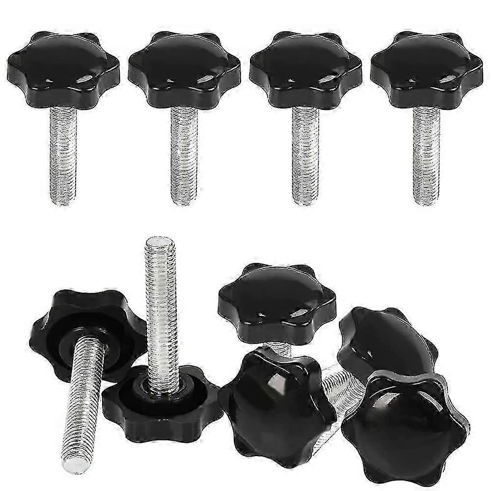 10 Pcs M8x40mm Clamp Knobs Knurled Head Screws,threaded Hand Knob Star Nut Clamp Bolt Thread Clamp Knobs Thread With