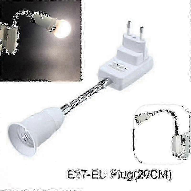 E27 Eu Plug Socket Adapter - On/off Switch, All Direction Light Lamp Bulb hwy