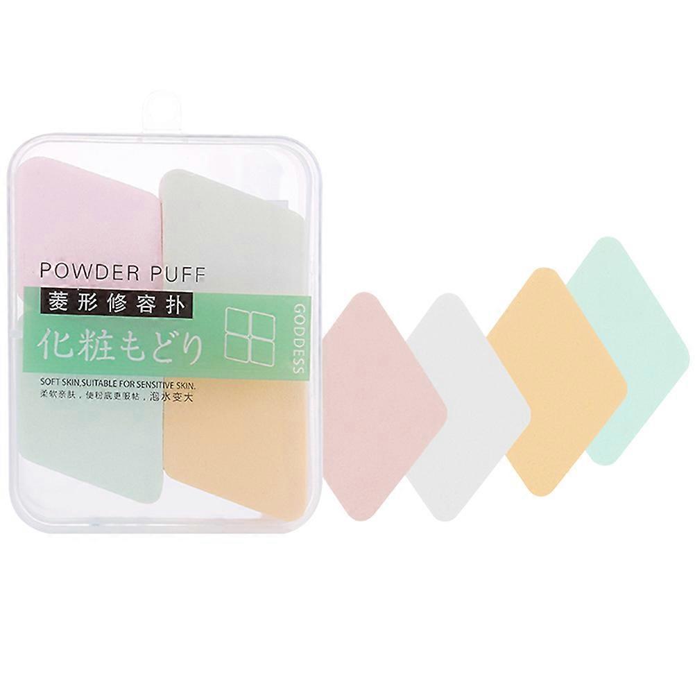 Diamond Shape Makeup Puff Set   Fluffy Cosmetic Sponge for Wet or Dry Use, Compatible with Liquid and Powder Foundations, Soft and Elastic for Smooth