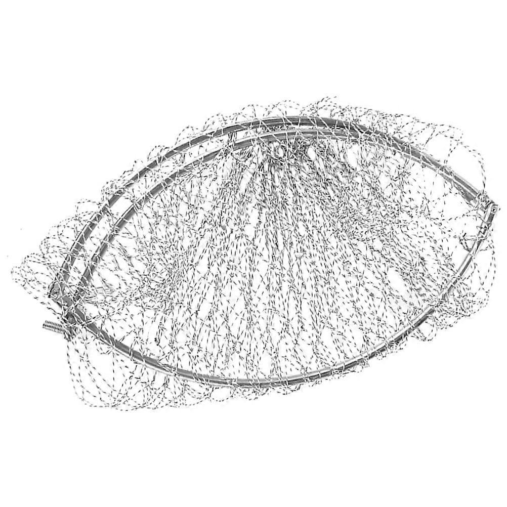Folding Fish Land Net Freshwater Fishing Saltwater Fishing Lightweight Design 15.7×15.7×0.2in 1Set