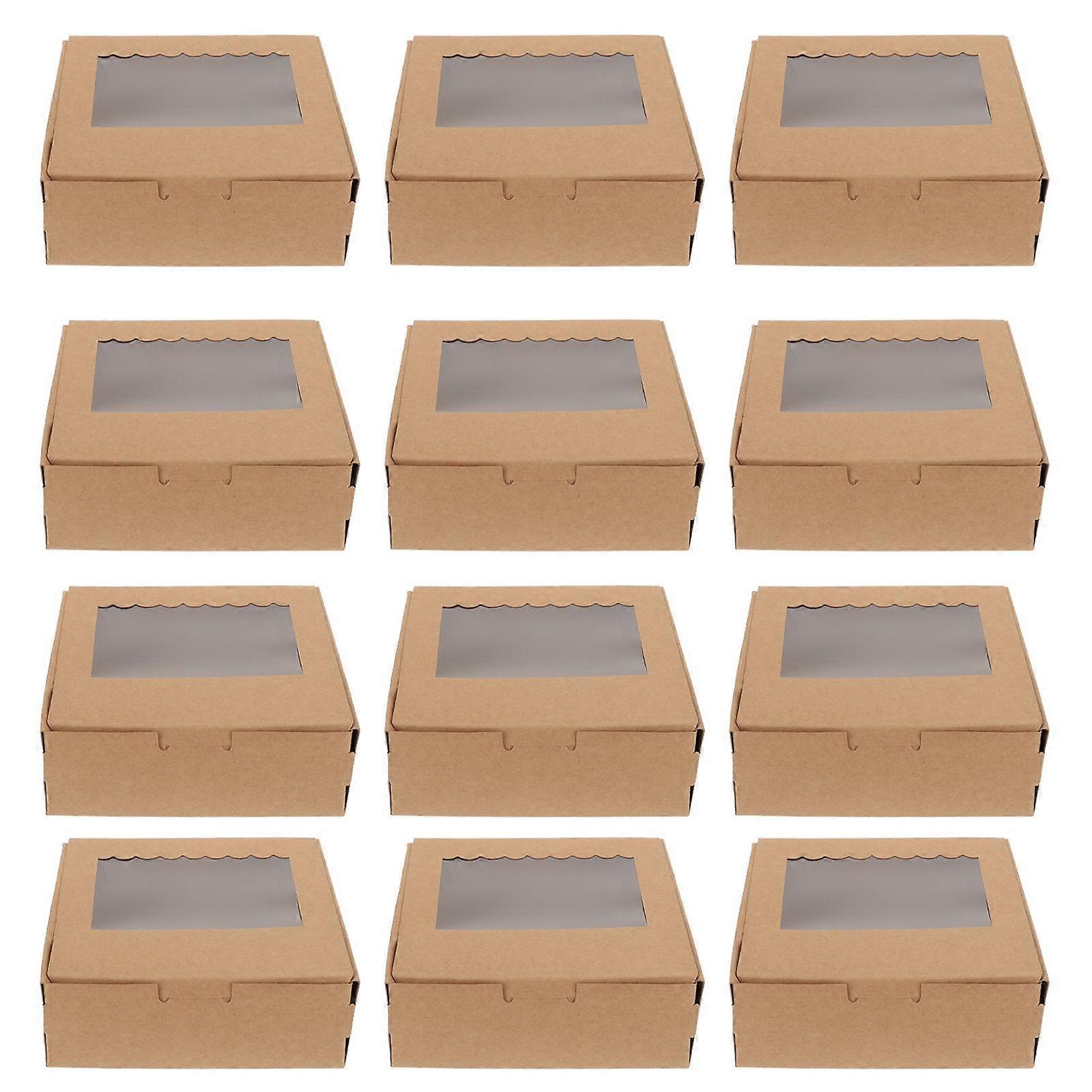 Small Cake Boxes Kraft Paper Muffin Box For Bakers Event Organizers Cupcake Party Display 1 Set