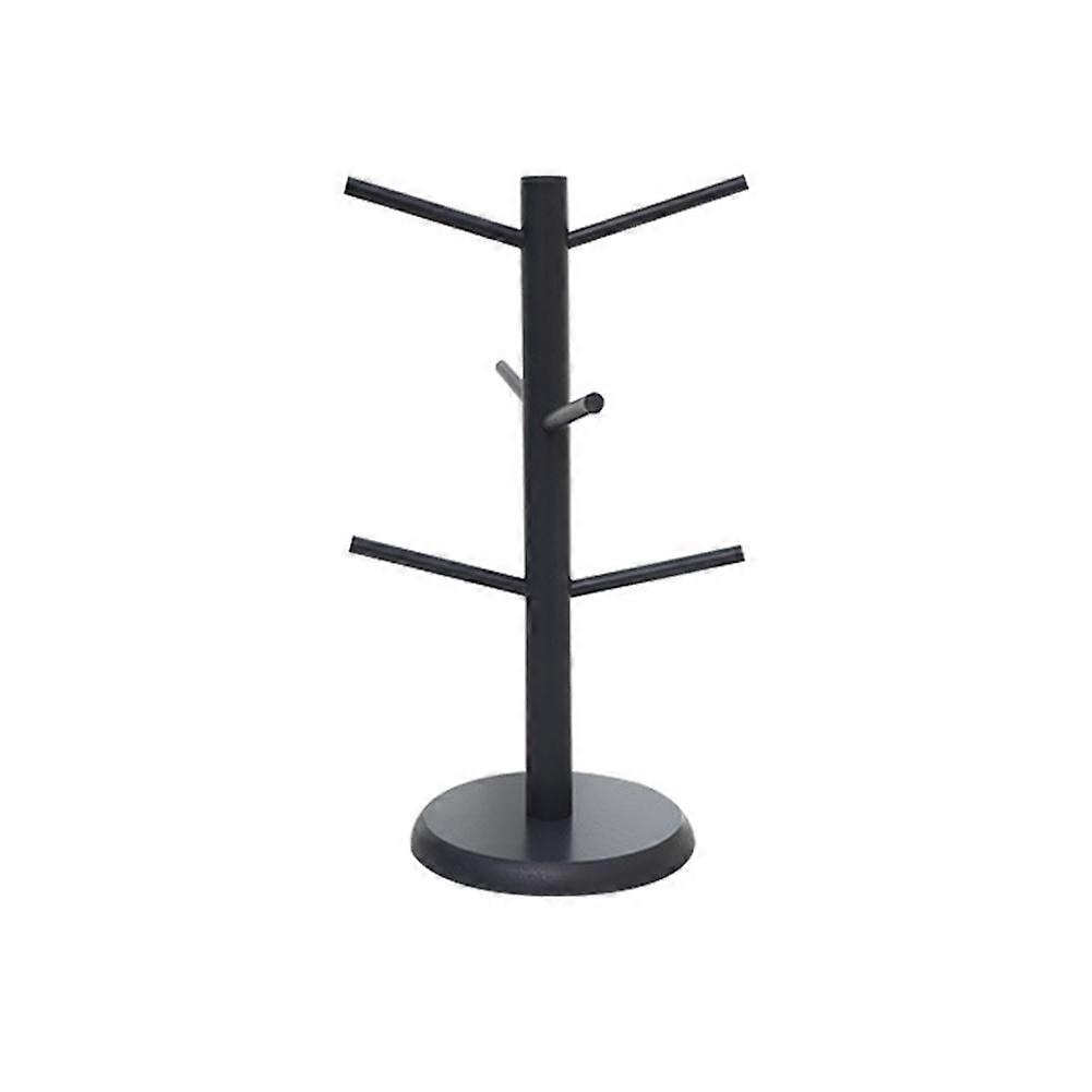 Bükkfa ág pohártartó, masszív, 6 csészés szervező, helytakarékos konyhapulti állvány bögréknek, palackoknak