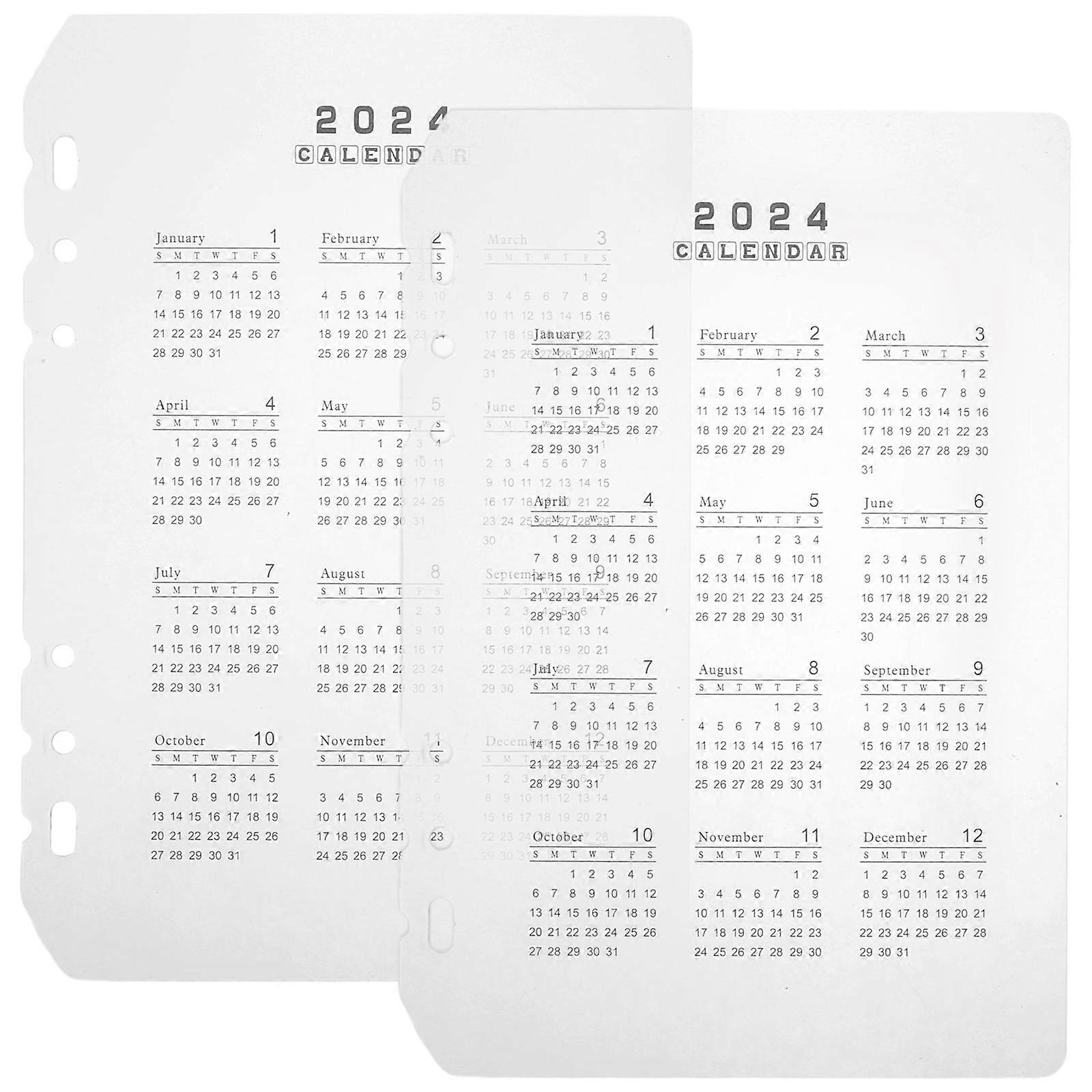 Binder Dividers Clear Plastic Tab Dividers For Study Rectangular Shape Transparent Matte 2Pcs