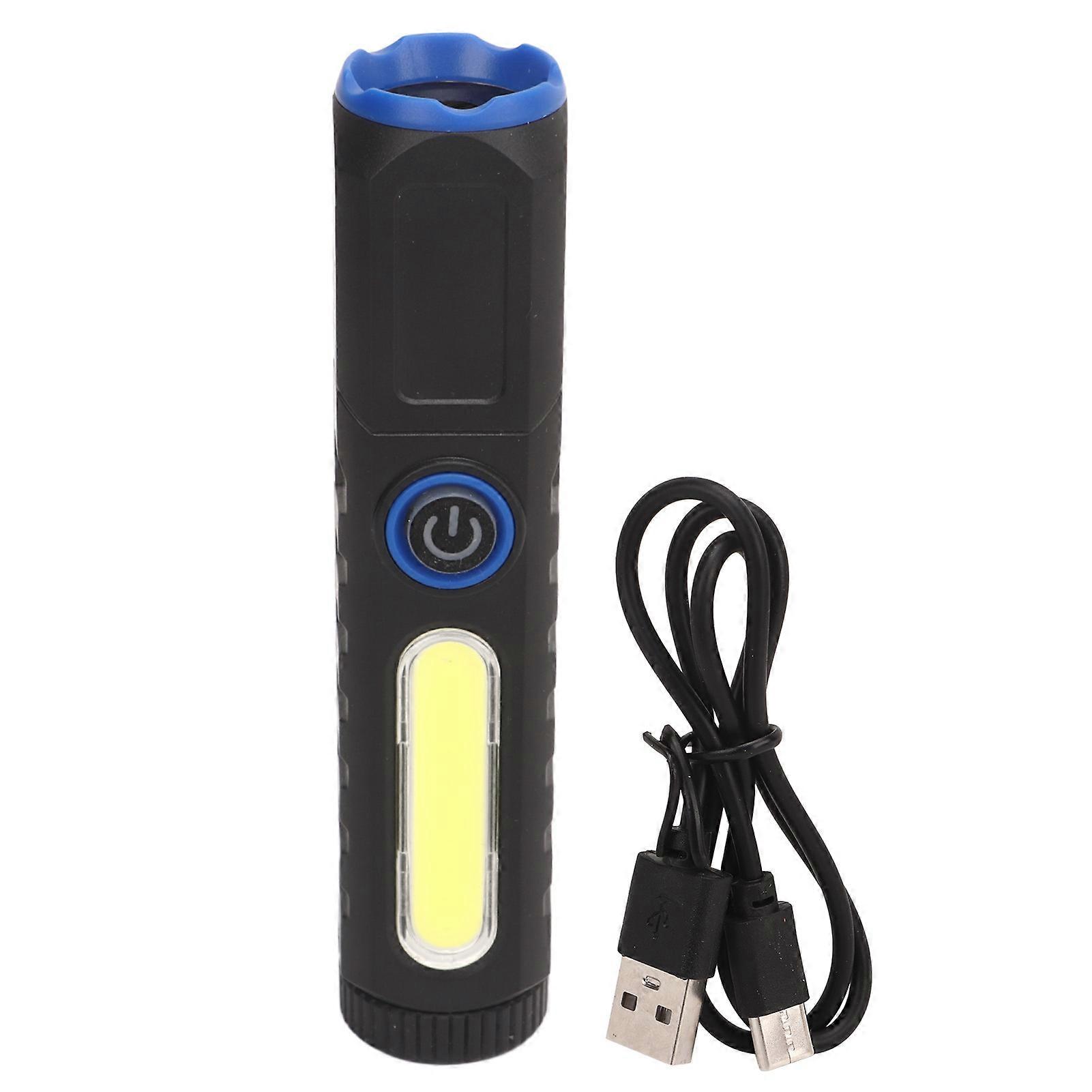 Camping 4 Modes Adjustable Waterproof Magnetic Tail Hands Free COB Light Flashlight with Clip