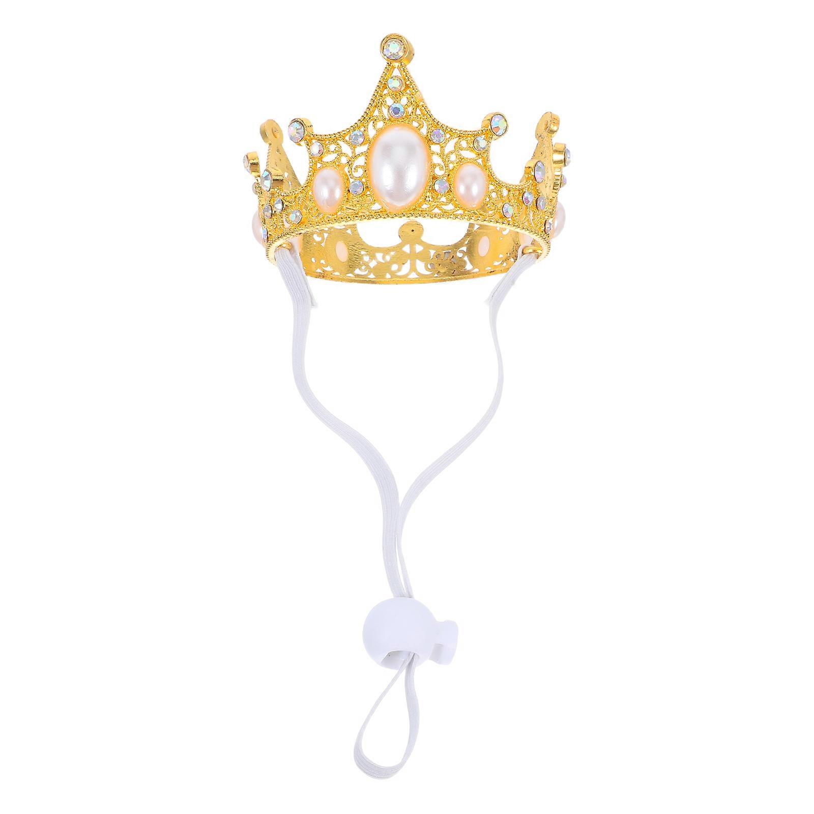 Adjustable Alloy Pet Birthday Crown for Small Dogs – Durable Hat for Weddings, Festive Events, and Photo Props