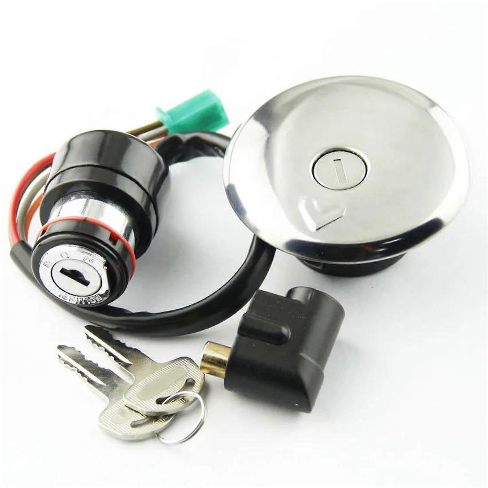 Tank cap lock with ignition lock for Suzuki GN125 19821991, 19922001