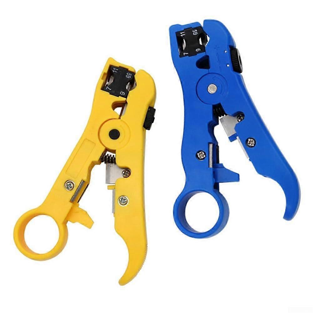 Professional Wire Stripper and Cutter Tool with Adjustable Depth Control for RG-59, RG-6, RG-11 Cables