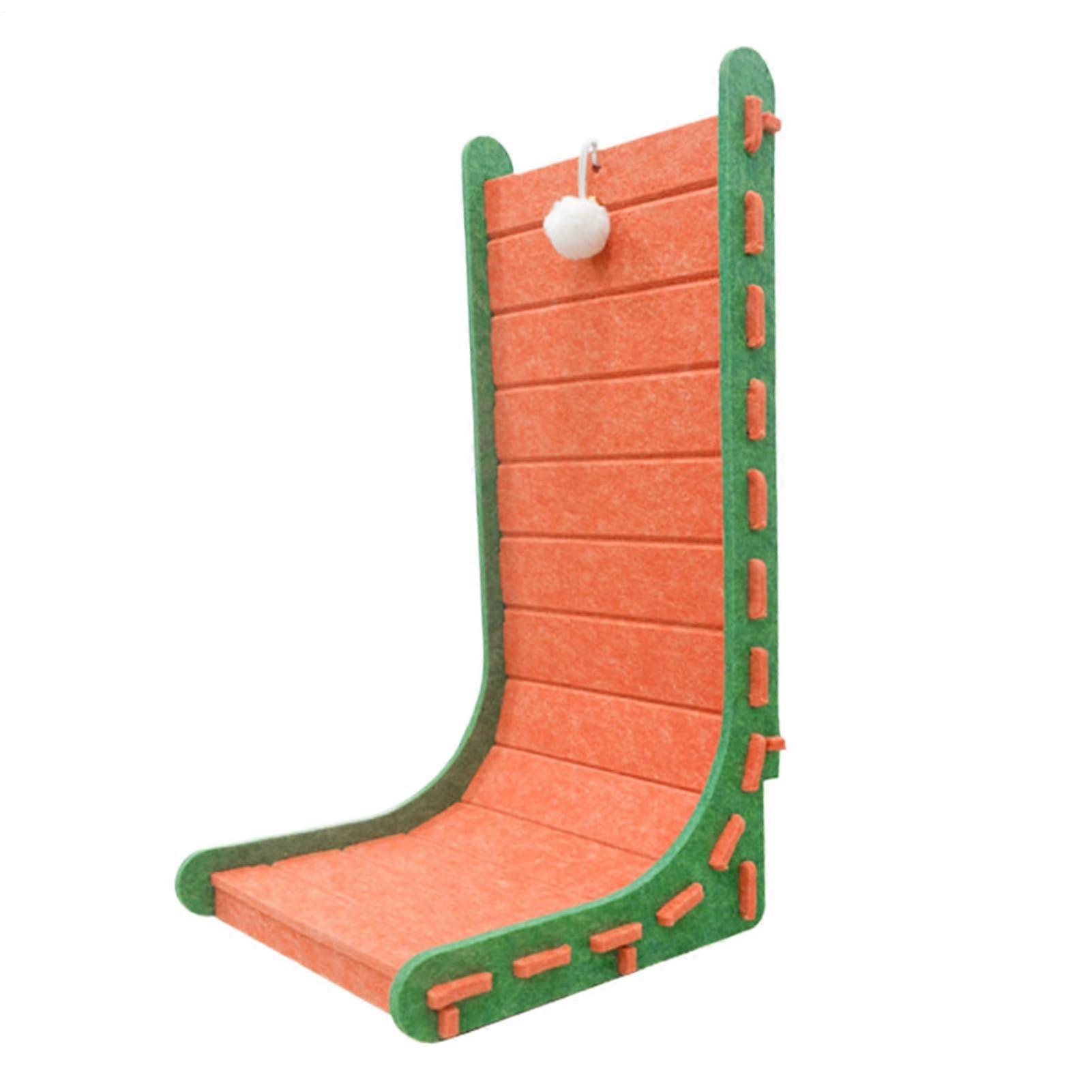 LShaped Felt Cat Scratcher with Ball Toy, 12.6x10.63x23.62 Inches