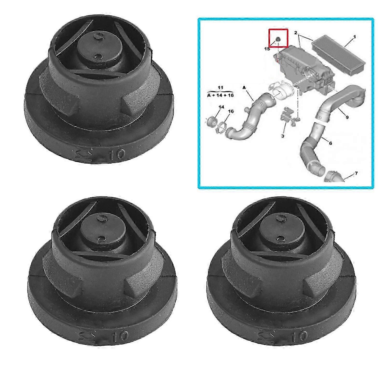 3x Air Filter Box Rubber washer Grommet Insertion Eyelet Elements for Citroen C2 C3 C4 Berlingo Xsara Picasso 1.6HDI 1422A3