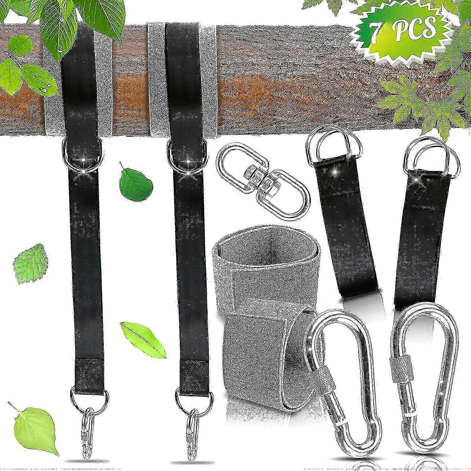 Cygjing Hammock Strap,hanging Strap,high Quality Hanging Straps For Hammock And Garden Swing,max Load 1000kg(black)