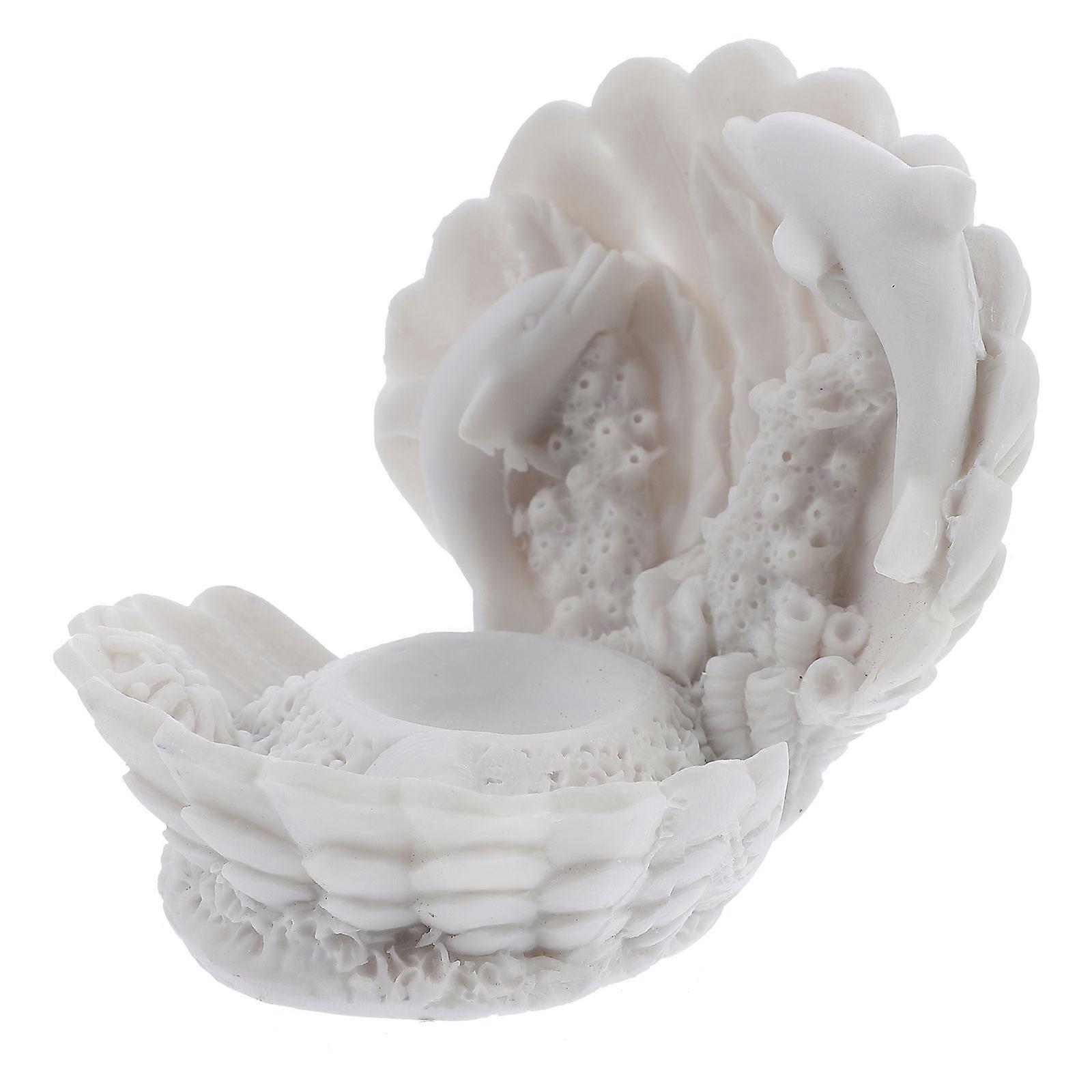 Creative Dolphin Shell Resin Ball Aquarium Ornament Unique Table Decor & Photo Prop