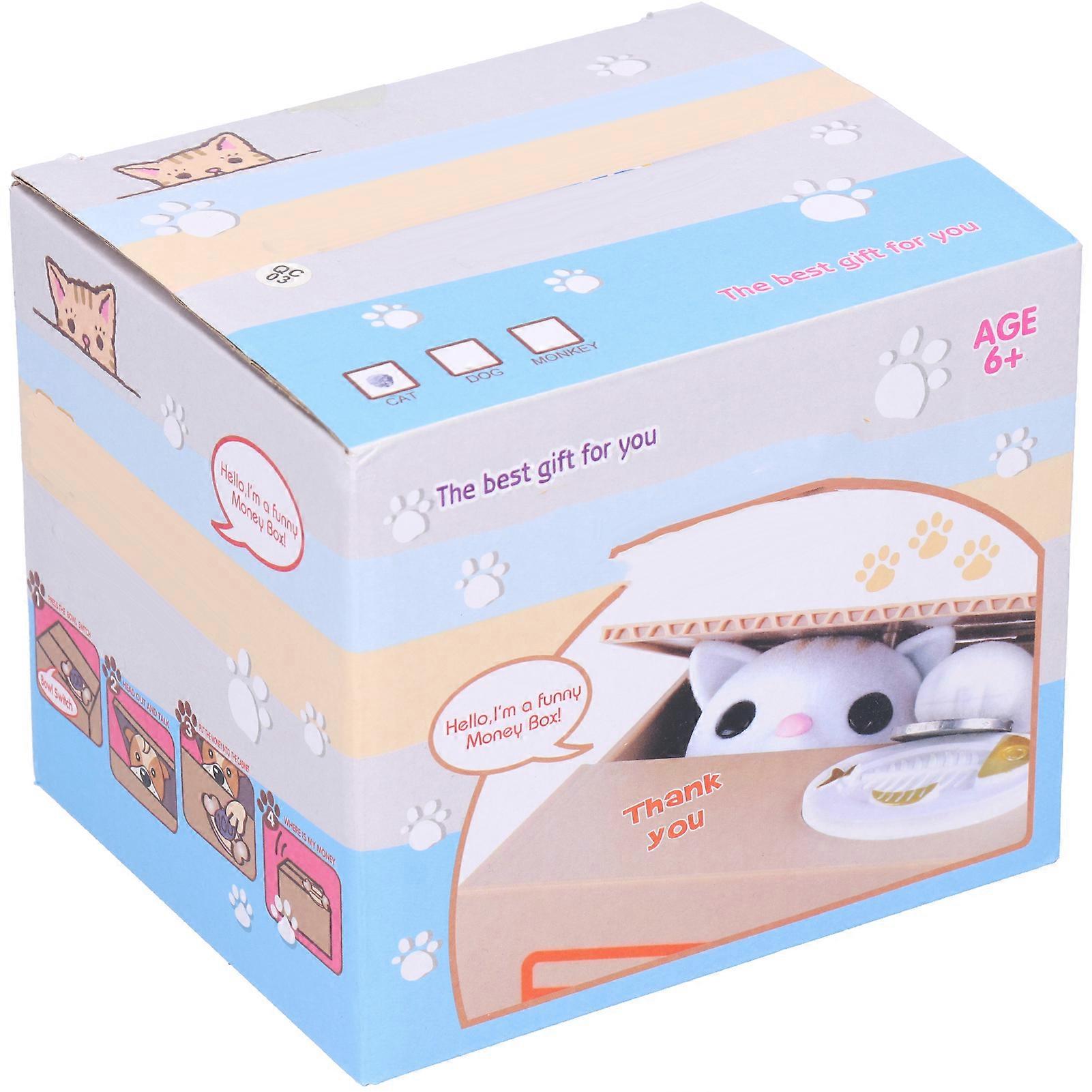 Cat Stealing Money Bank Box Children Kid Money Saving Box Electric Coin Bank Box