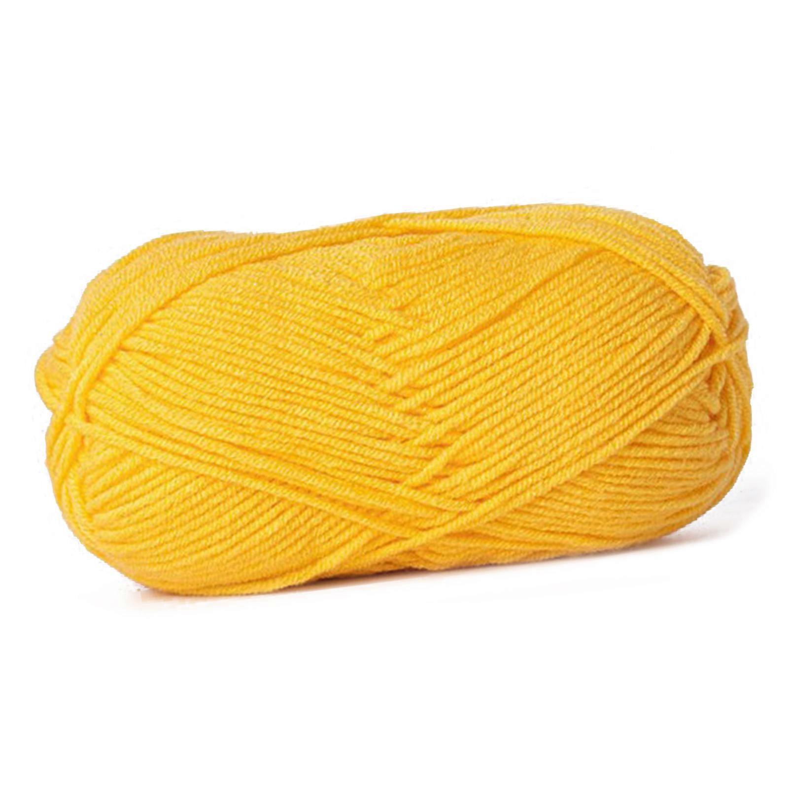 Cotton Yarn Bright Yellow Soft Elastic Skin Friendly Wide Application Knitting Yarn for Clothes Hat Scarf