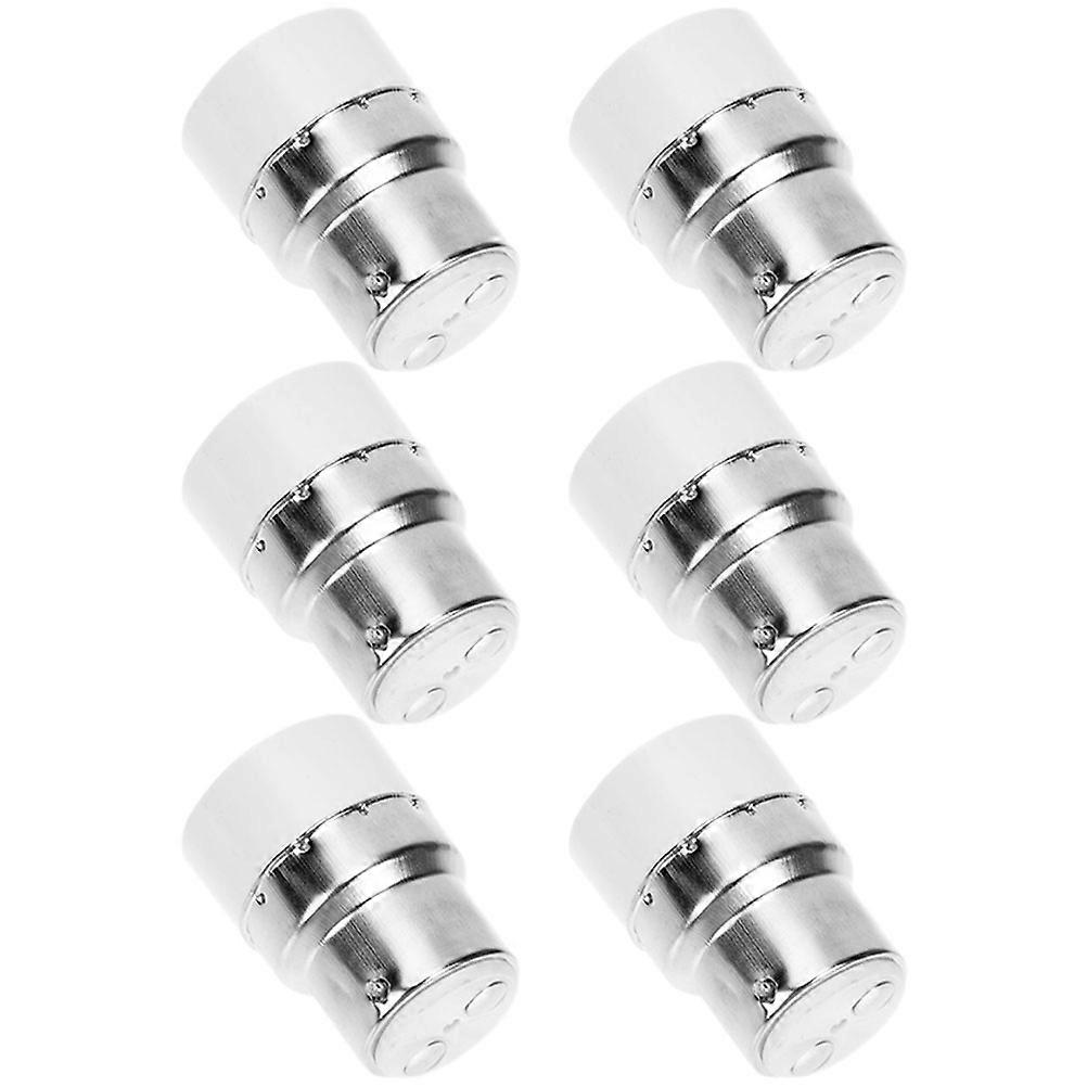 6pcs Light Bulb Base Converter Adapter, High Temp Resistant Socket Extender for Home, Office, Workshops – Safe & Practical Lighting Solution