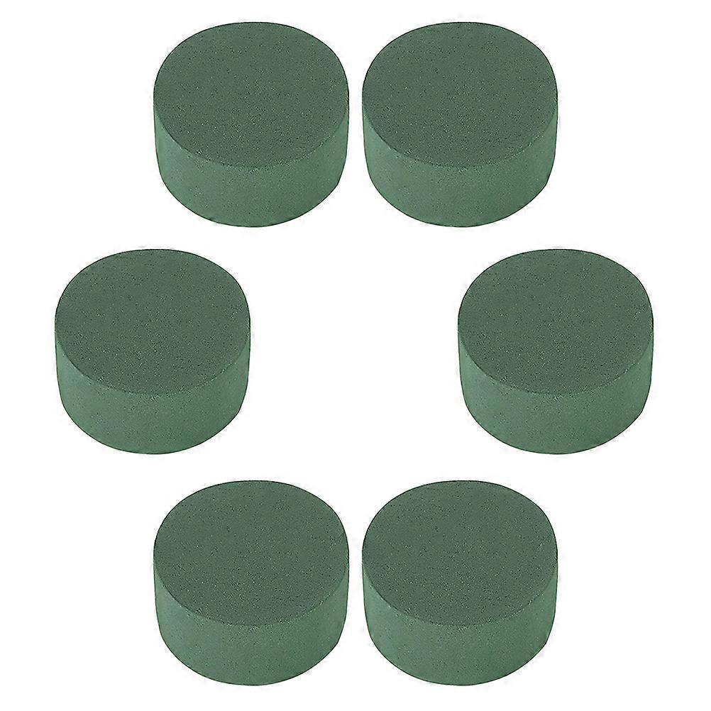 Flower Sponge For Flower Arrangement 12X12X4CM Water Absorption Round 6Pack