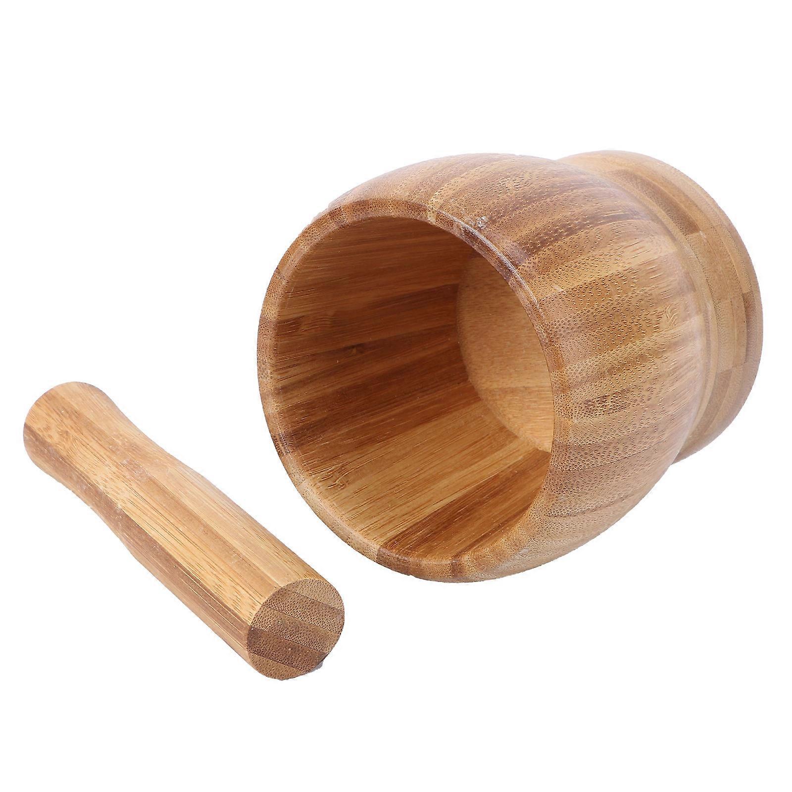 Khaki Bamboo Spice Grinder Set for Decoration Comfortable to .5 inch