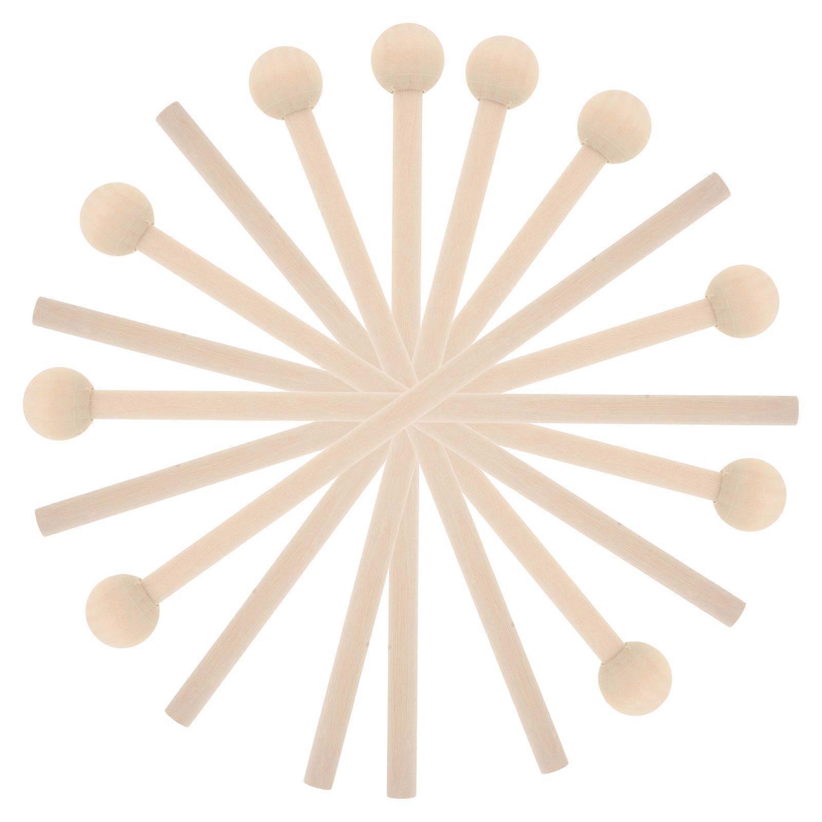 10pcs Xylophone Mallets, Round Wooden Percussion Sticks for DIY Crafting, Musical Instruments, Rhythm Activities, and Creative Projects