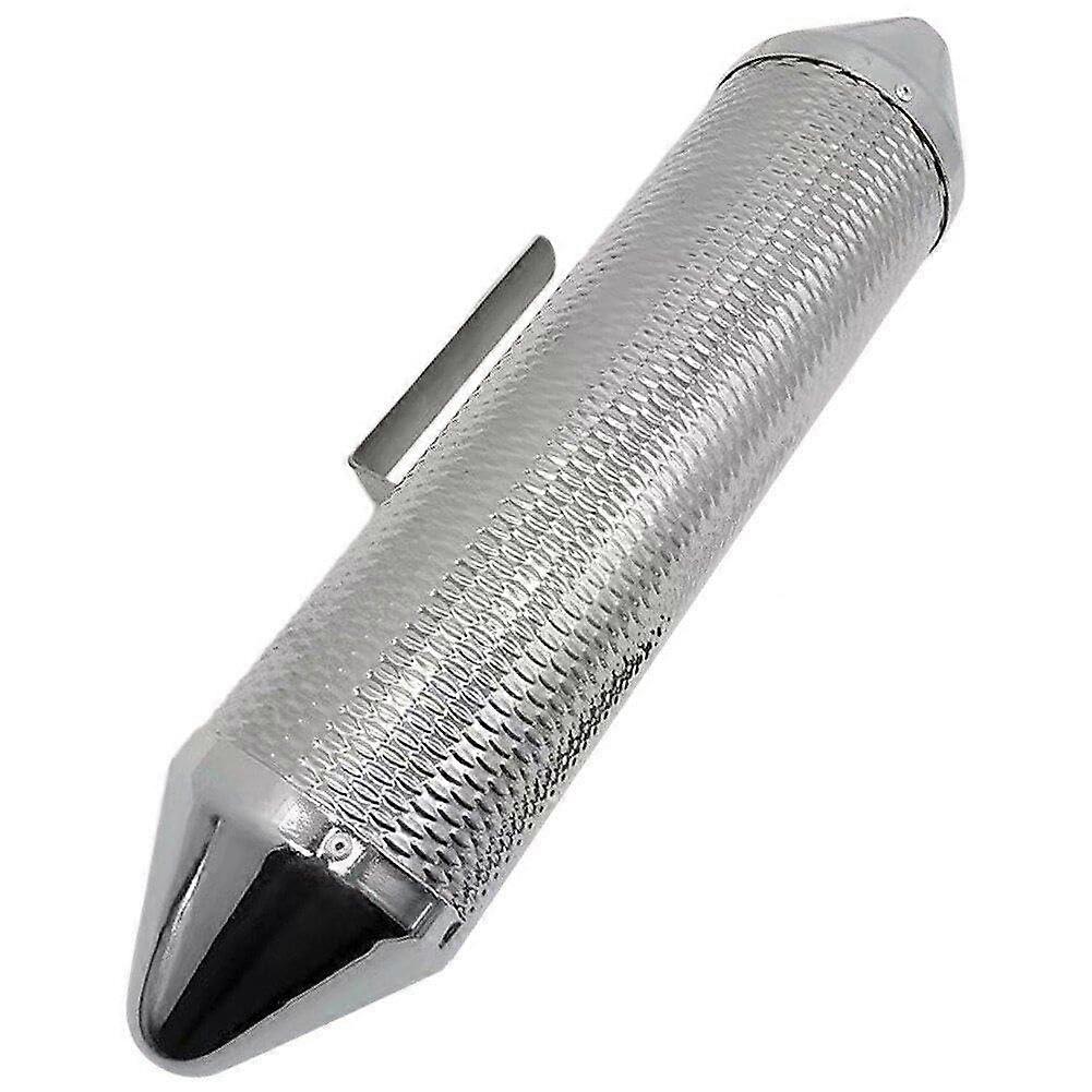 Guiro Shaker Metal Scraper Percussion for Jazz Bands, 8.2x37 cm