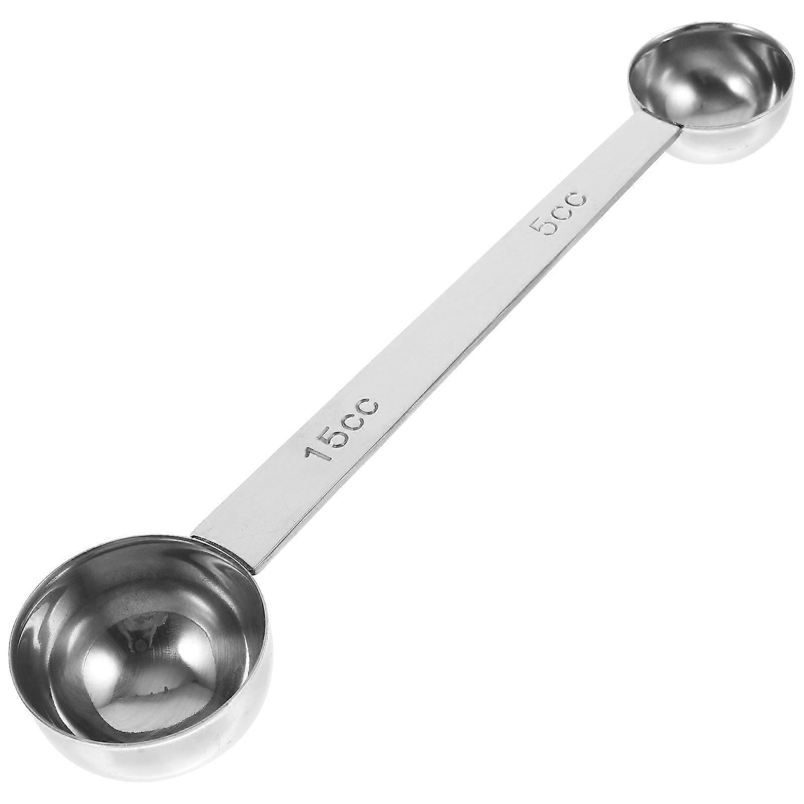 Coffee Scoop Baking Measuring Spoons Silver Color 7.27X1.57X0.98in Home Use 1Set
