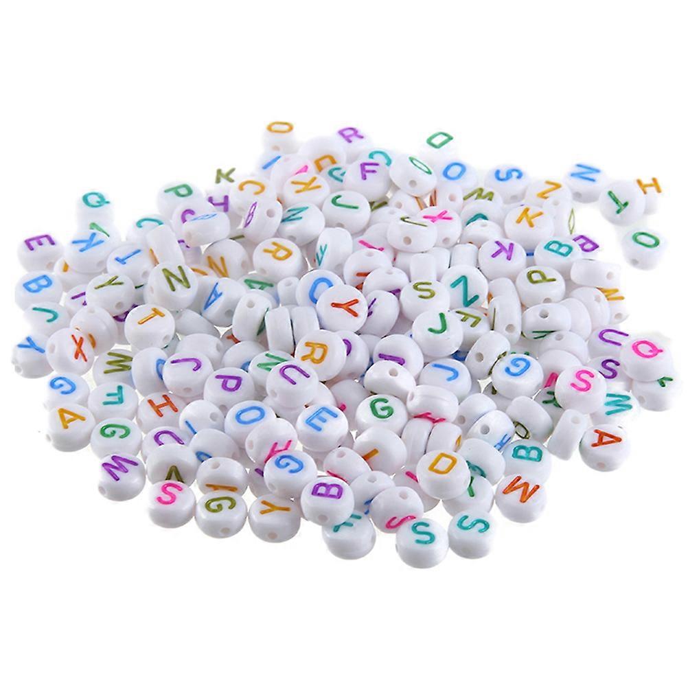 Acrylic Alphabet Beads for DIY Crafts Assorted Color Premium Quality 7 x 4 mm