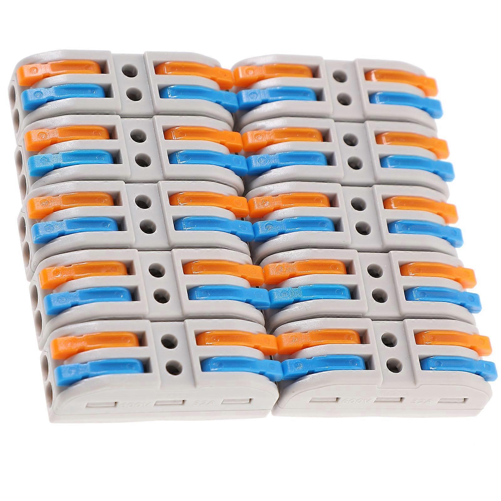 Splitter Terminal Block Connectors Flame Retardant For Space Limited Connections 0 08 40Mm² Wires 10Pcs