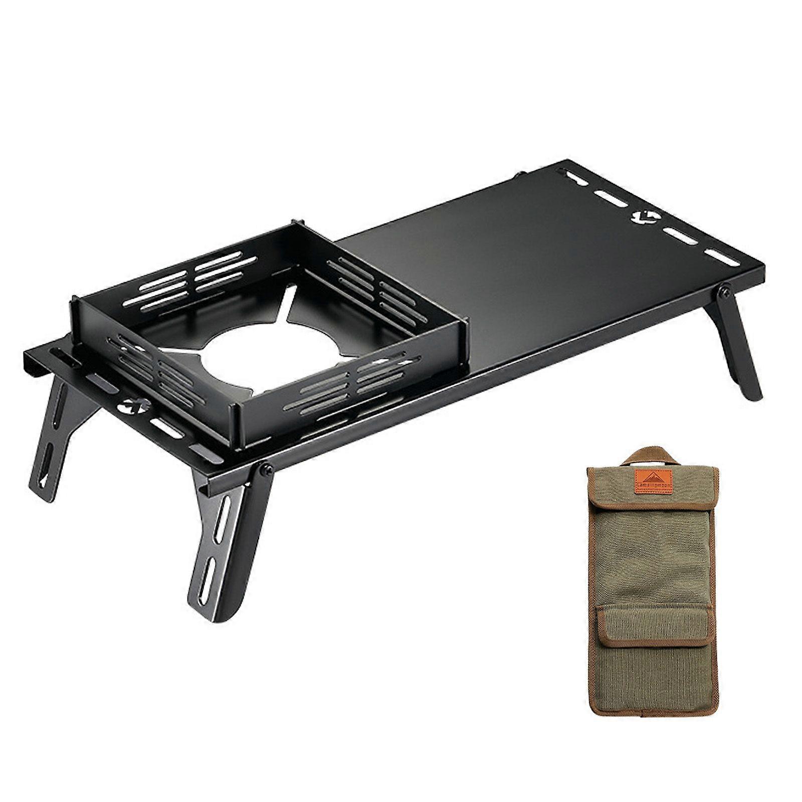 Portable Camping Stove Table Folding Camp Table Small Camping Table 5kg Load-Bearing Stainless Steel Camp Tables Tables That Fold Up Lightweight