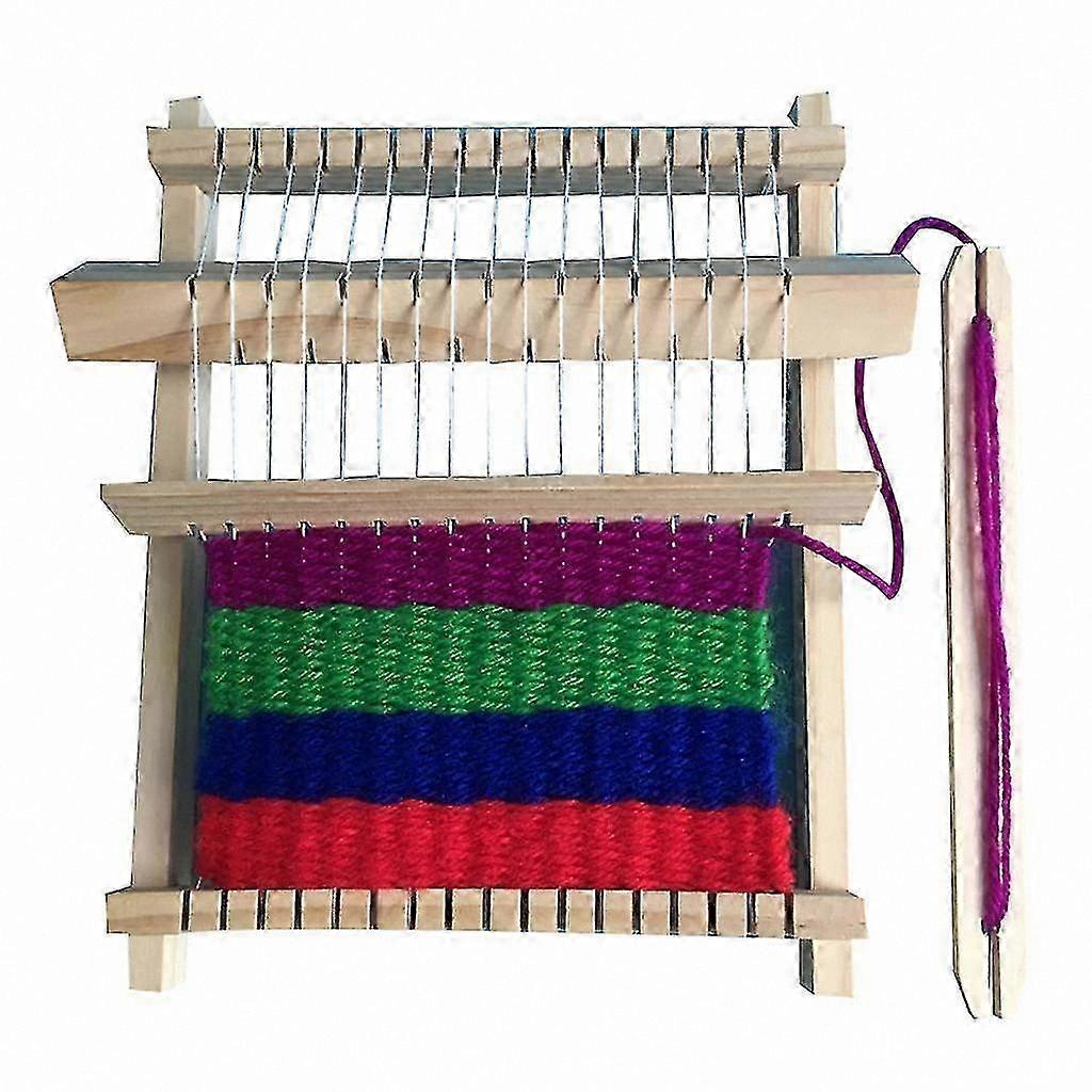 Beginner-Friendly Wooden Weaving Loom for Kids and Hobbyists Handcrafted Knitting Tool for Creative Projects
