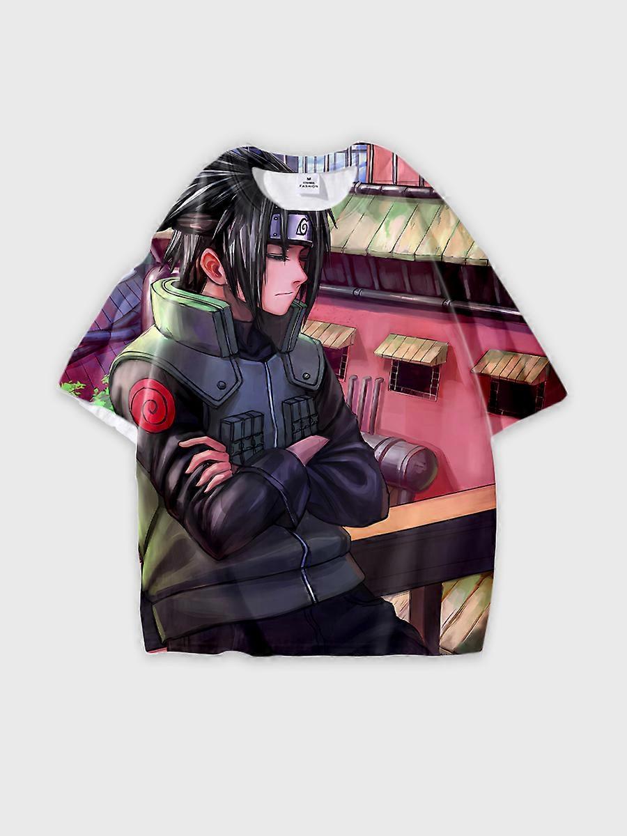 T-shirt round neck Role Pattern loose short sleeve C2255