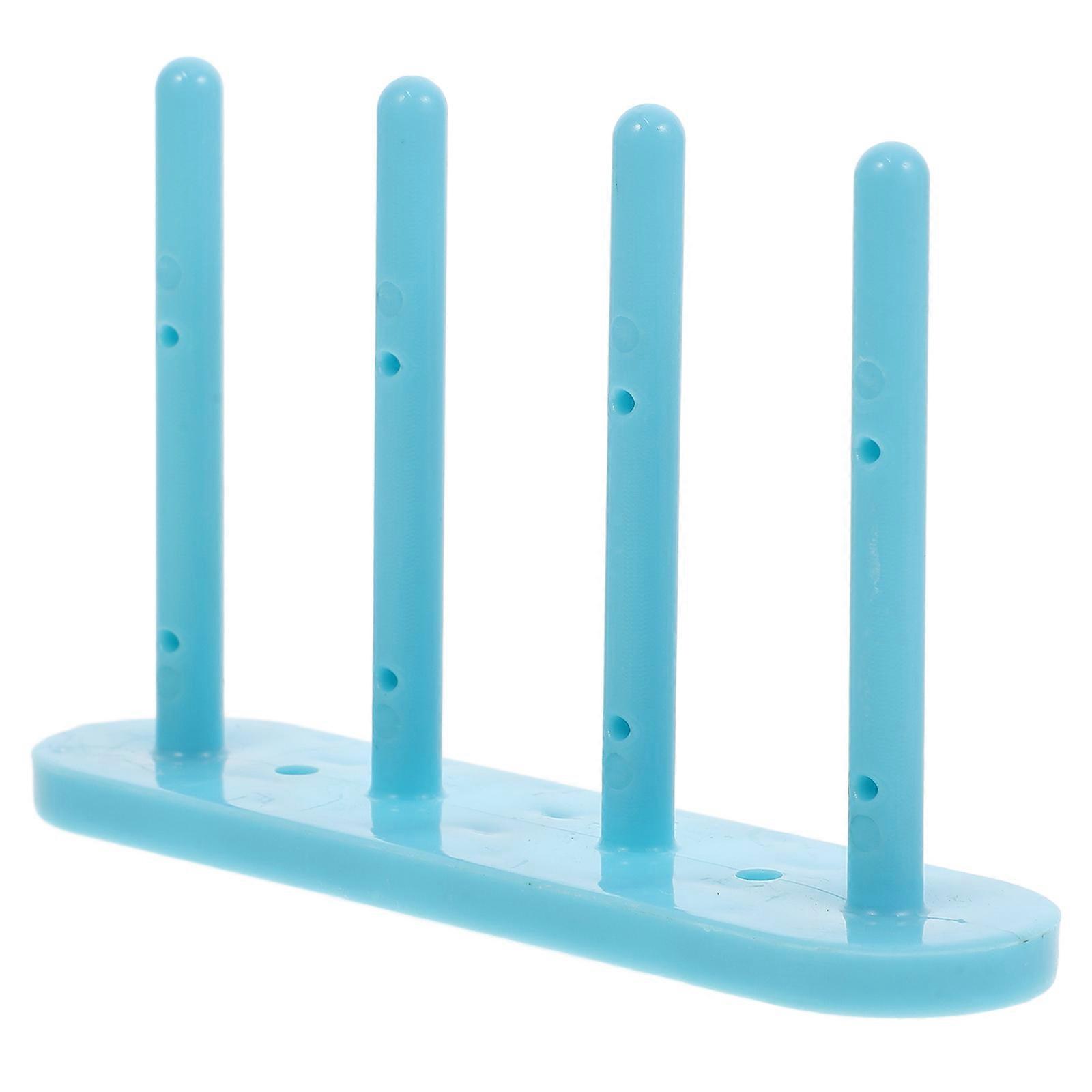 Blue Magnetic Bobbin Holder and Organizer for Machine Sewing with Durable Plastic Construction