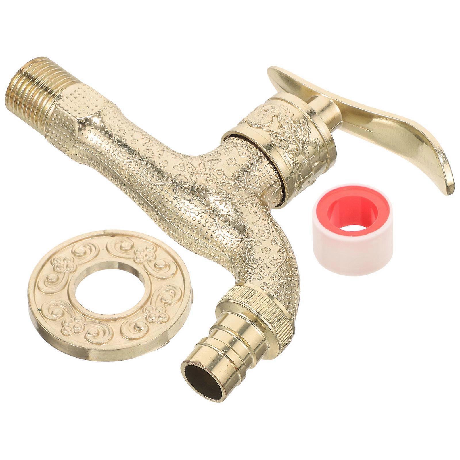 Retro Faucet with Durable Zinc Alloy Material and Extended Water Spout 1/2 Interface