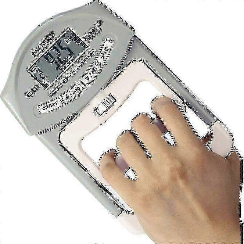 Digital Grip Strength Dynamometer Auto Record - Up to 200 Lbs / 90 Kg Gray Handheld Fitness Tool for Strength Measurement