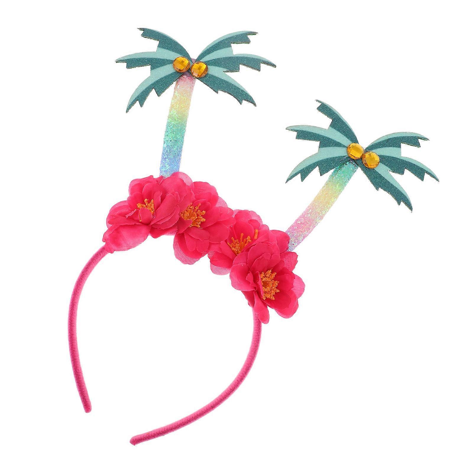 Tropical Style Palm Tree Headband For Luau Carnival Comfortable Fit Costume Accessory 1Pack