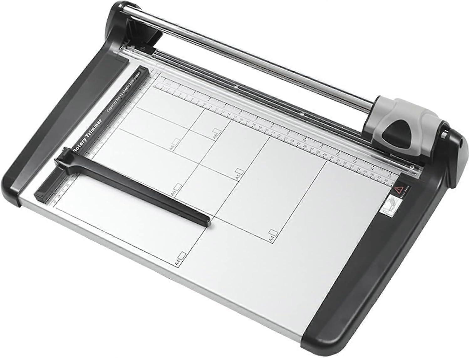 Heavy Duty Cutter With Scale And Aluminum Guides A2/A3/A4 Tabletop 15-Sheet Capacity For Photo And Office Paper