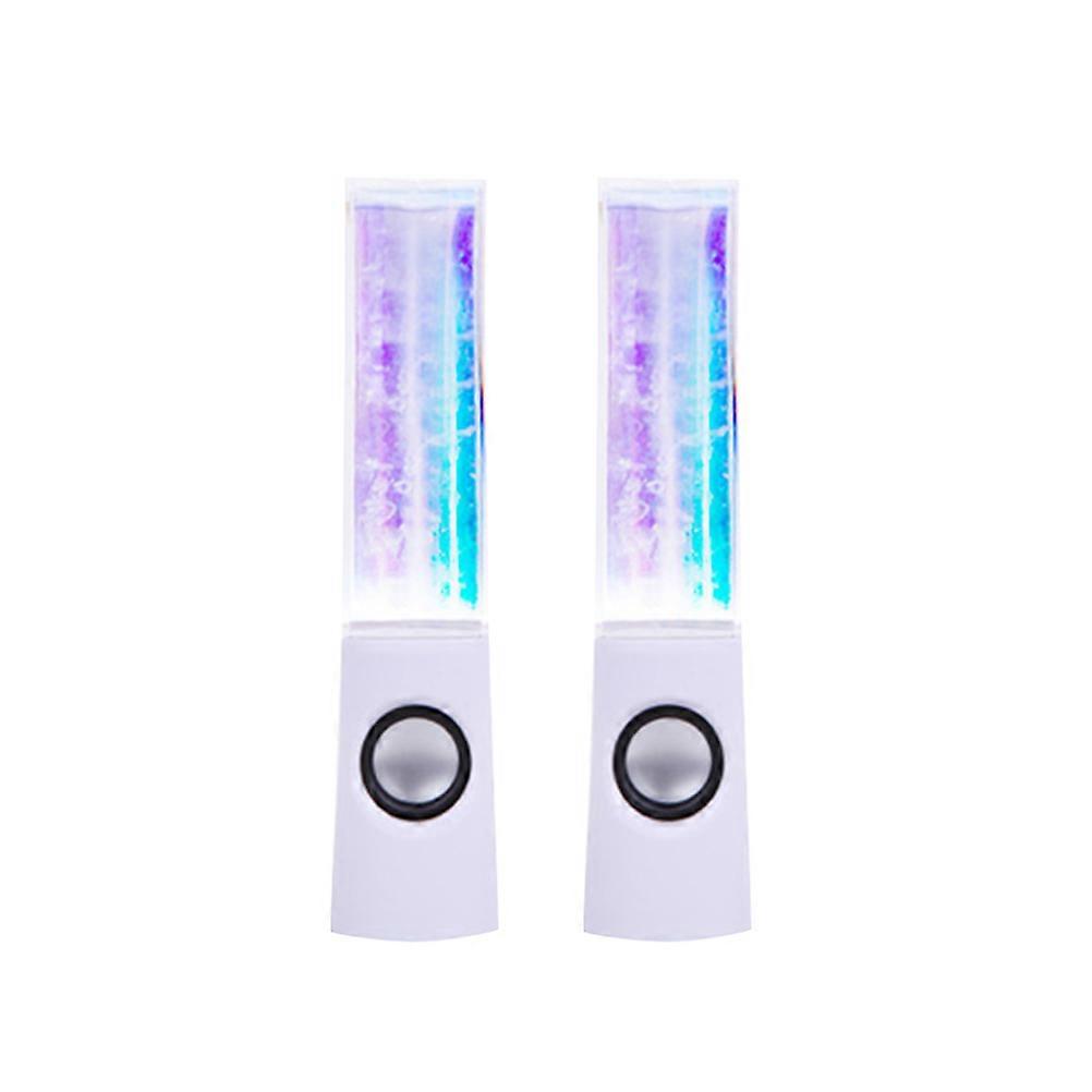 Mini Pc Speakers Bass Fountain Speaker Pair Abs Material For Home Use 5.10X6.30X22.00CM 1Pair
