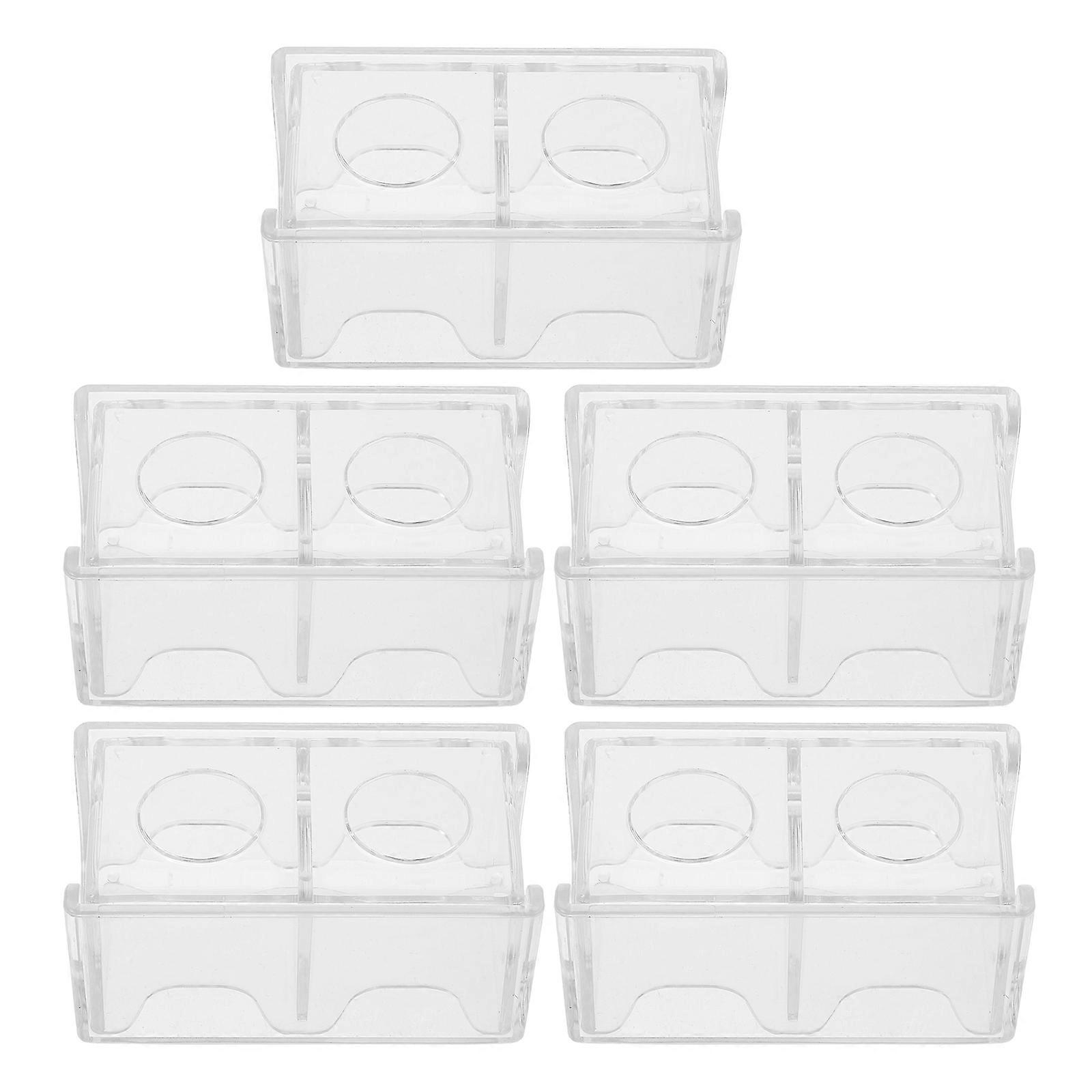 Pool Tables Accessories Billiard Chalk Holder Transparent Square Chalk Cube Improved Cue Ball Control 5Pcs