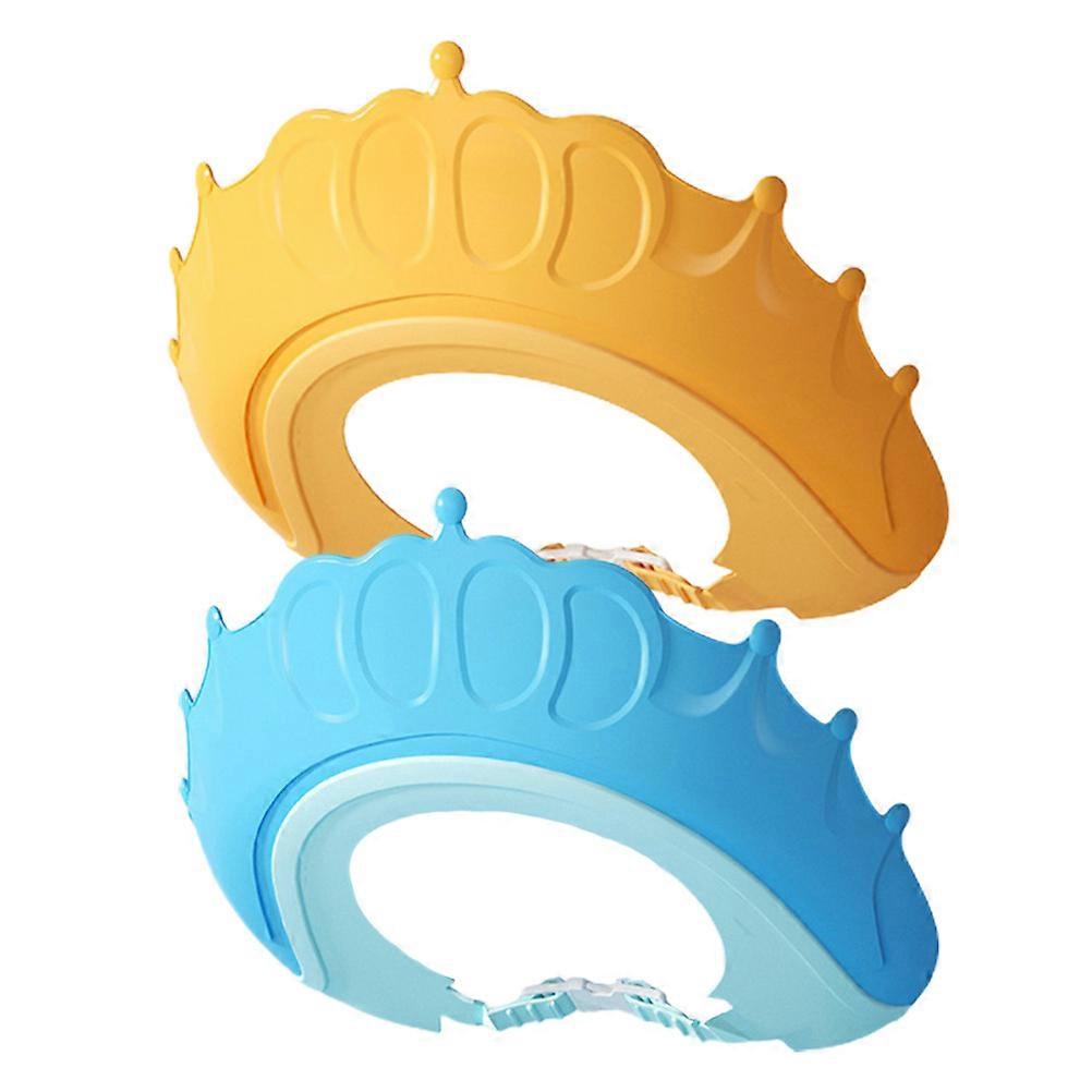 Adjustable Baby Shower Cap Shield for Kids Waterproof Visor Hat Durable PP Assorted Color for Bathing Use