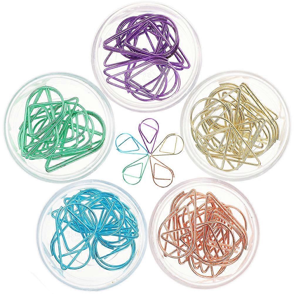 100pcs Metal Shaped Paper Clips with Strong Clamping Force for Office, School, Documents, Bookmarks, Photos, Letters, and DIY Stationery Organizing