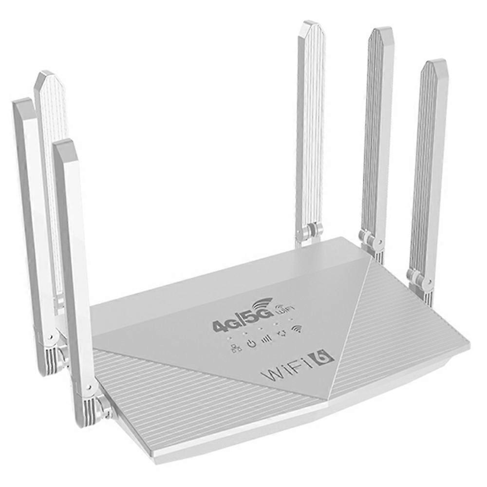 TKdaddy WR900-E Ευρασιατική έκδοση LTE WiFi6 Router 4G SIM Card 5000mAh Μπαταρία 6 Κεραίες 4 Θύρες LAN Router US Plug
