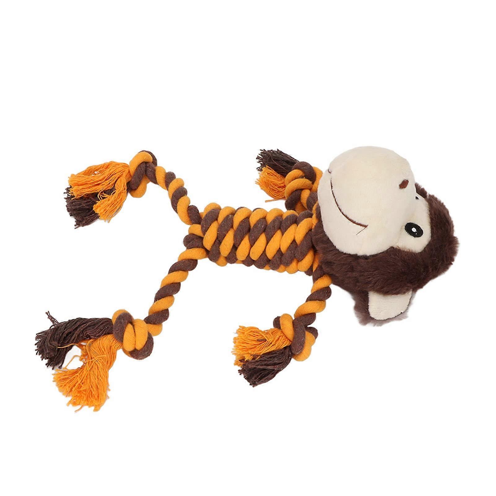 Dog Toy for Aggressive Chewers, Plush Squeaky Dog Toy, Durable 3D Molar for Puppies, Small, Medium, Large Dogs (Monkey)