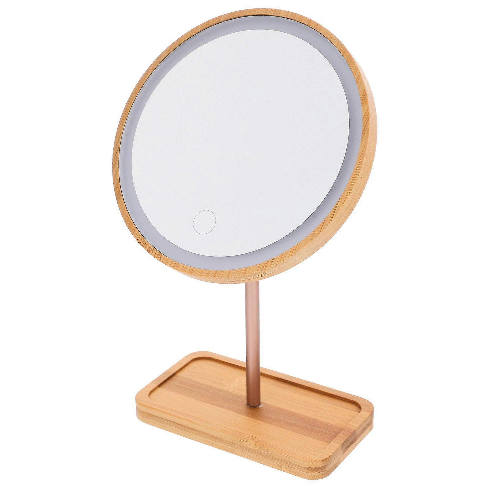 Multi Color LED Light Mirror with Tray for Makeup Use Safe Durable Aluminum Material Fits Any Room 1Pc