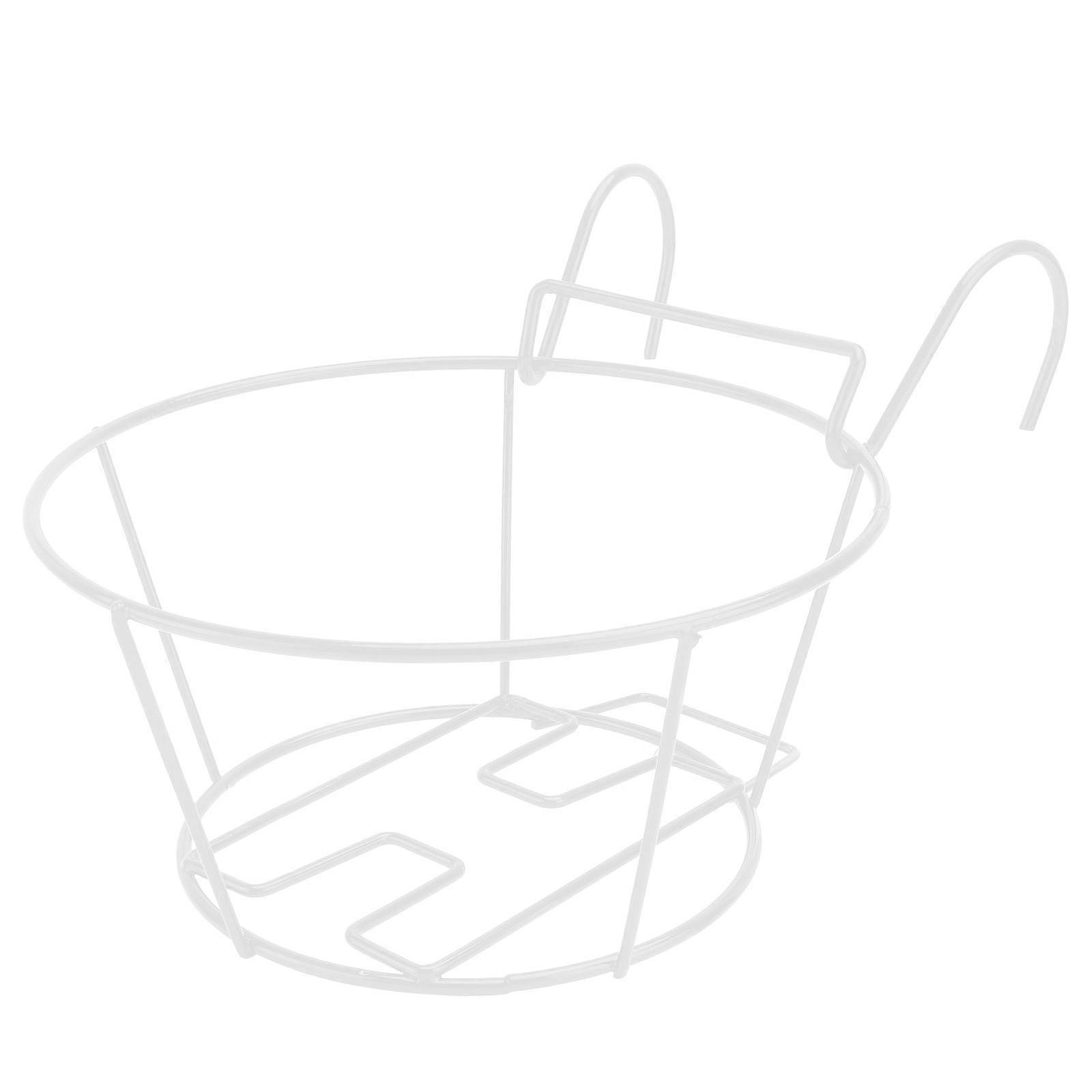 White Iron Flower Stand for Garden Use SpaceSaving Decorative Pot Rack 1Pc