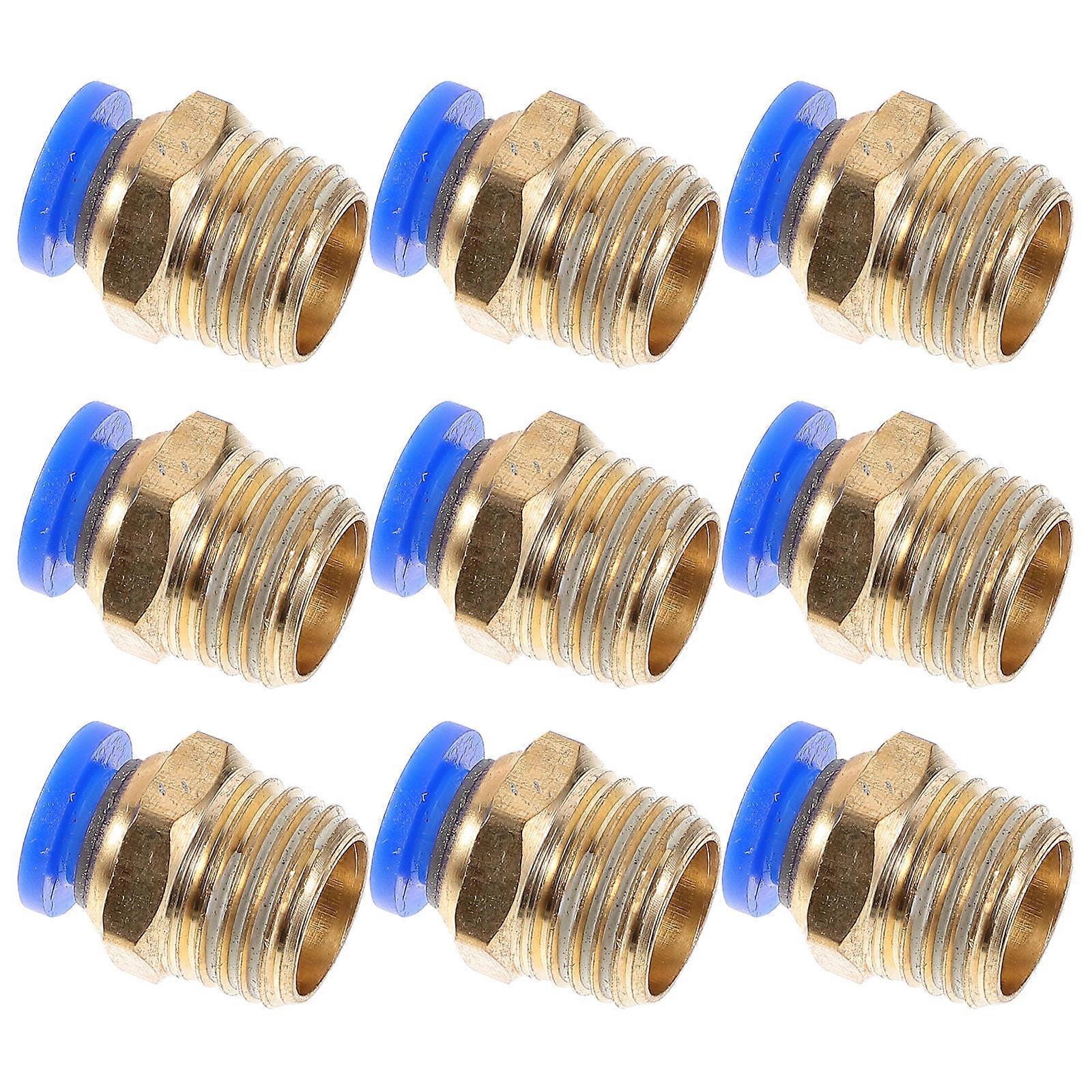 Air Compressor Hose Fitting 10Pcs Quick Release Connector Straight Design For Mechanical Manufacturing 6Mm Outer Diameter Material
